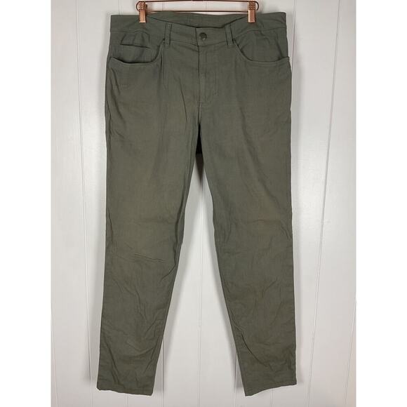 Lululemon Mens ABC Slim Pany M5669S in Blue/green Wash Size 33 - Picture 1 of 7